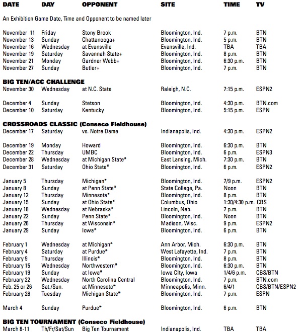 illinois basketball  schedule