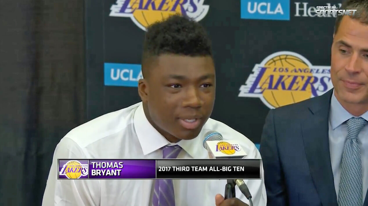 Video Thomas Bryant introduced in Los Angeles Inside the Hall