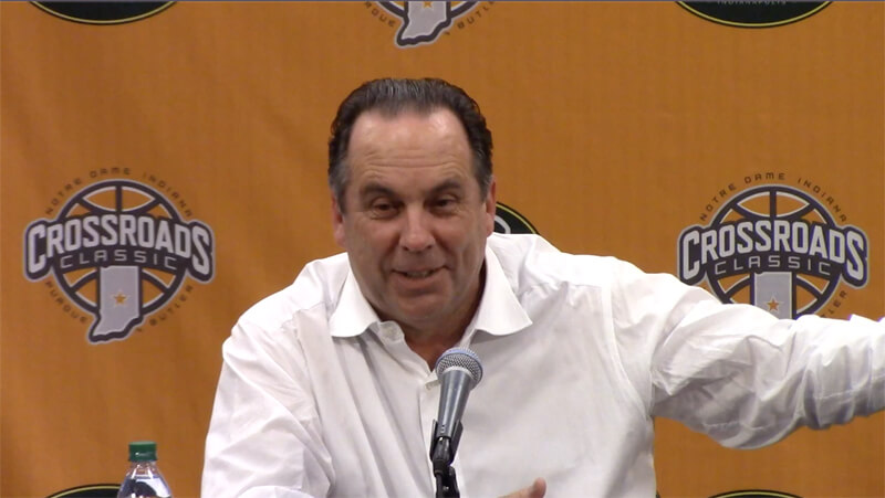 Video: Mike Brey reacts to loss to Indiana