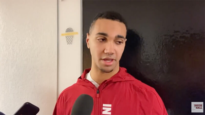 Video: IU players react to win at Minnesota