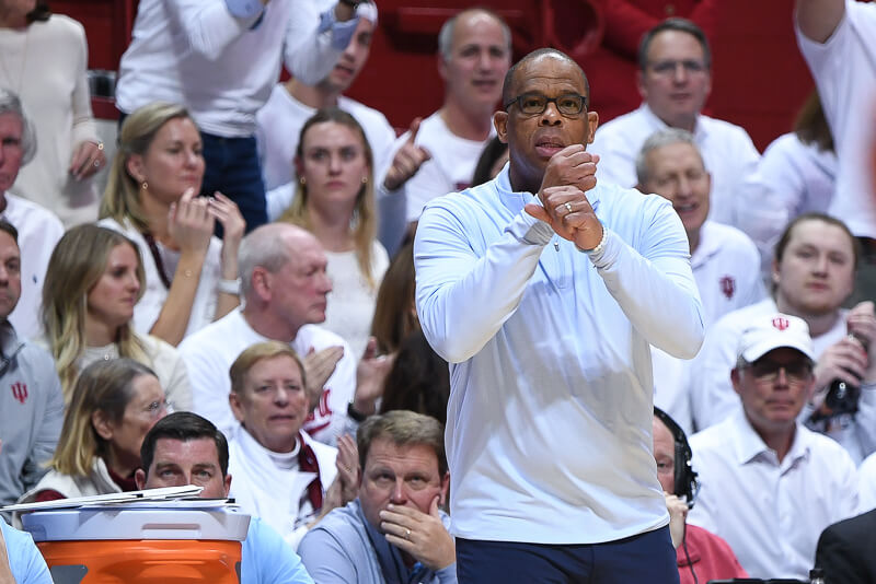 Video: Hubert Davis, Armando Bacot react to loss at Indiana