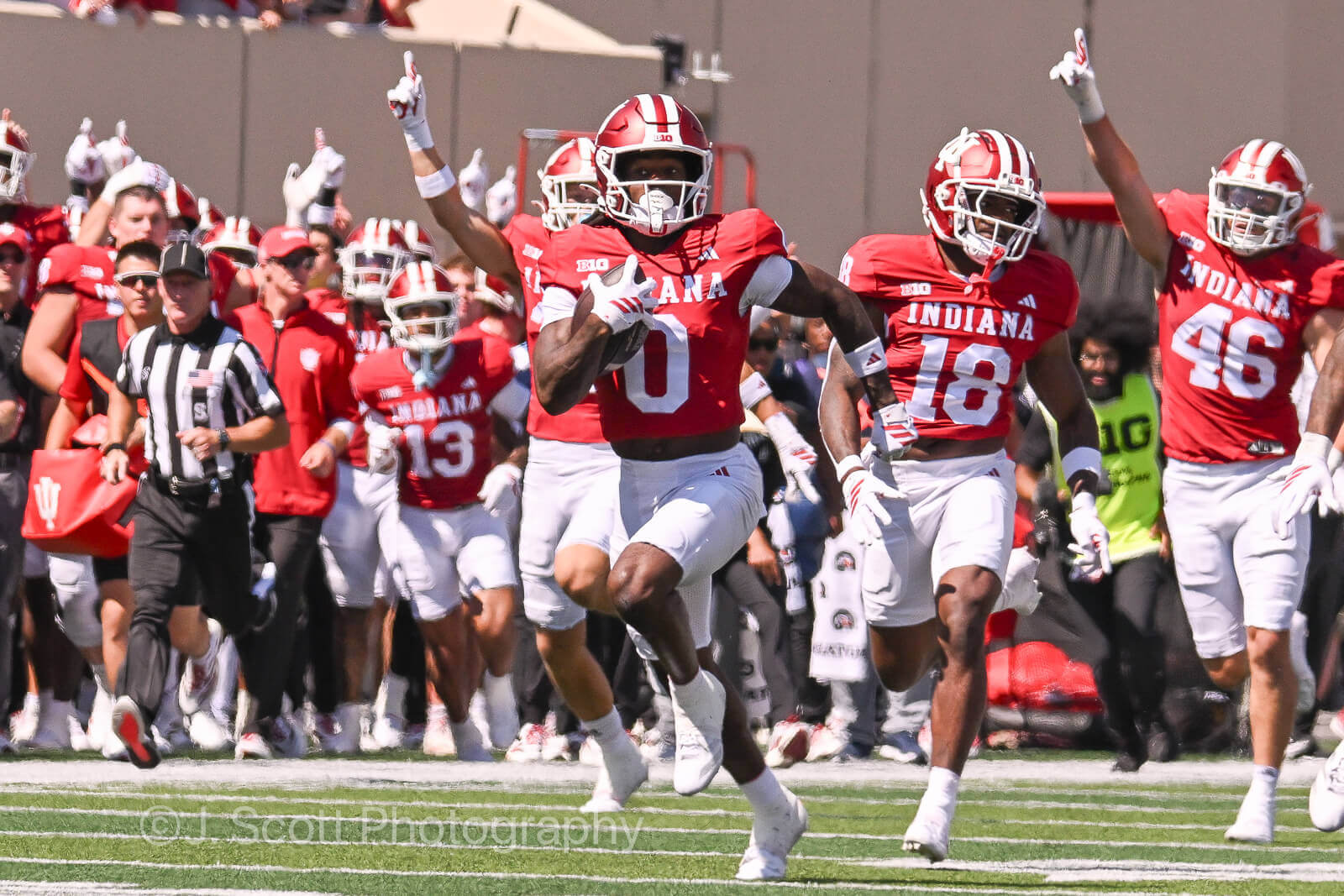 IU football receiver Jonathan Brady.