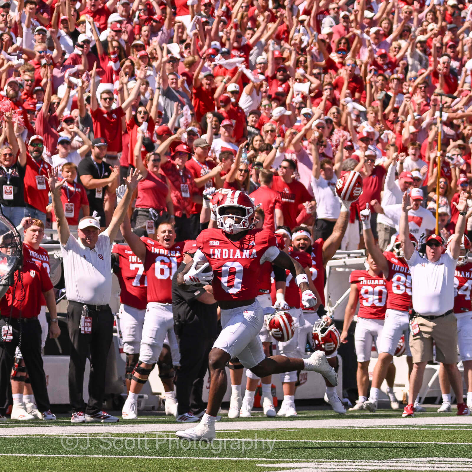 IU football receiver Jonathan Brady.