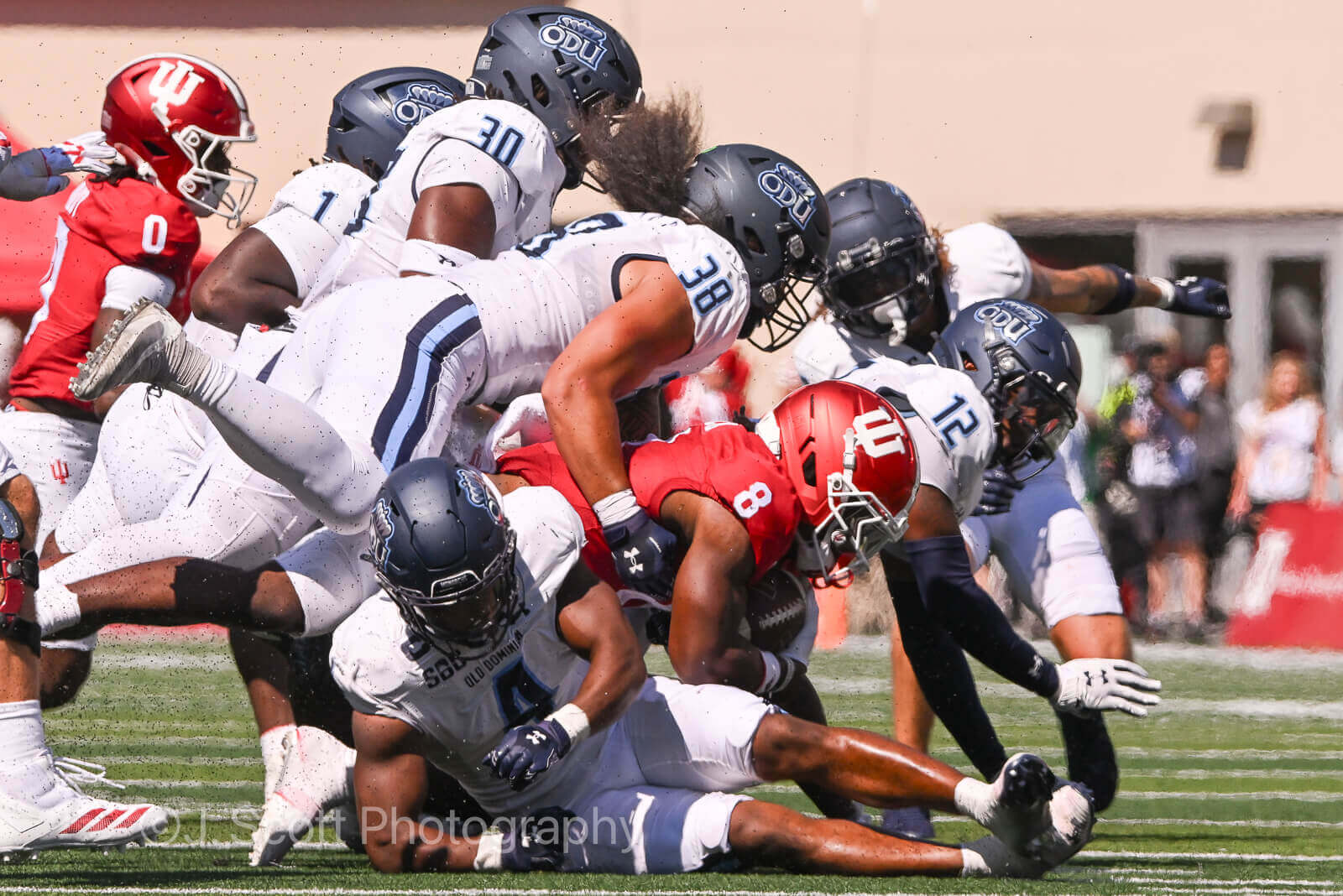 IU football running back Kaelon Black carries the ball.