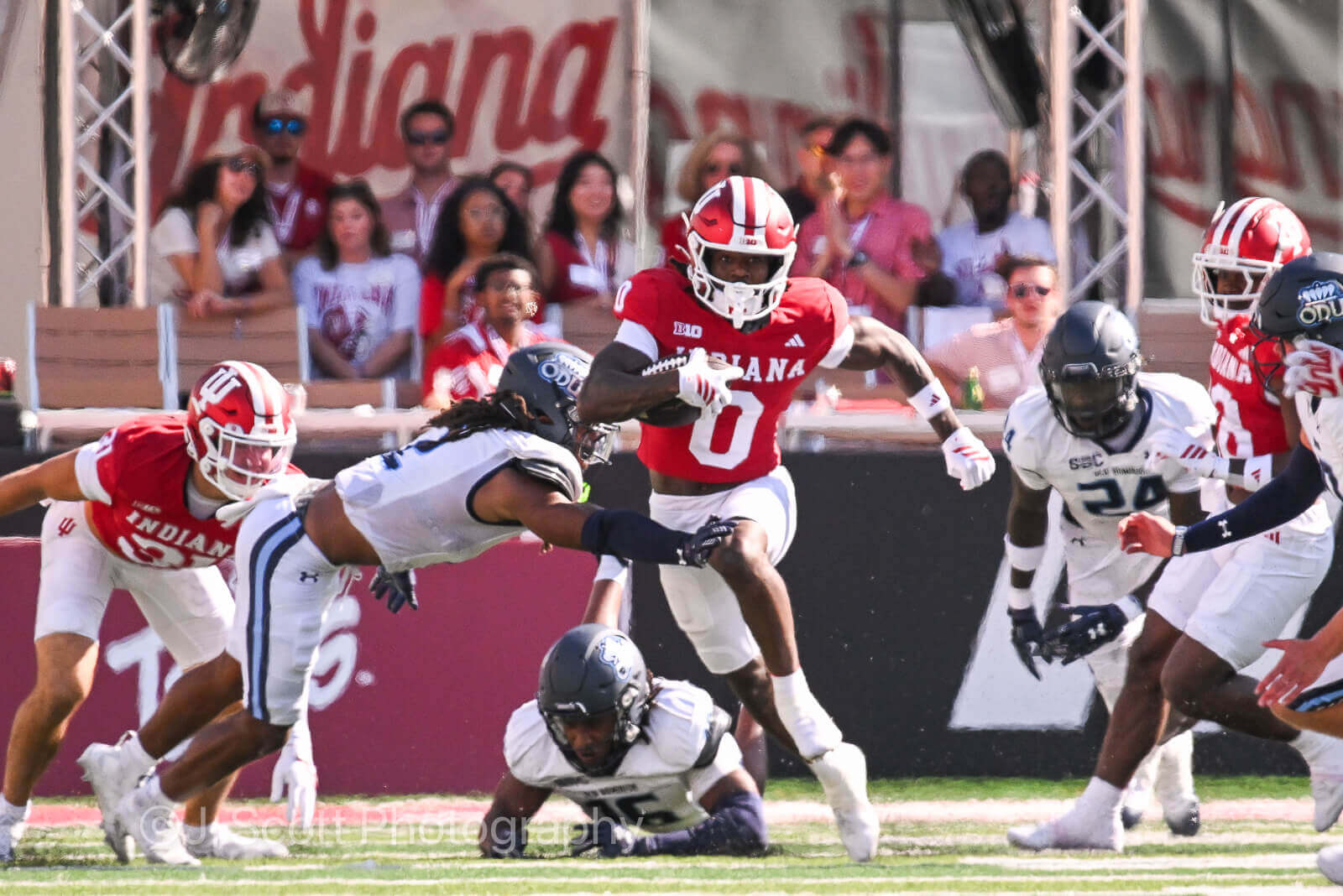 IU football receiver Jonathan Brady.