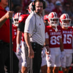 IU football coach Curt Cignetti on the sideline.