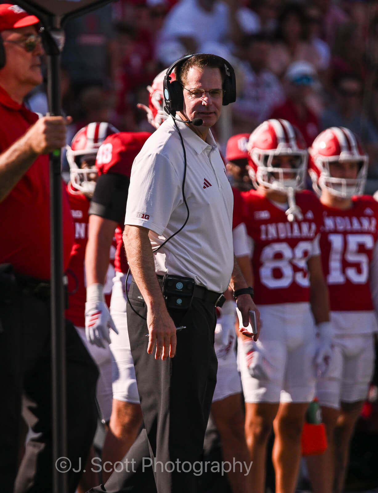 IU football coach Curt Cignetti on the sideline.
