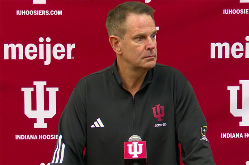 Curt Cignetti addresses the media.