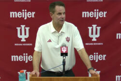 Curt Cignetti addresses the media.