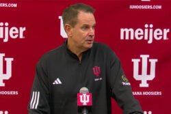 Curt Cignetti addressed the media in his weekly press conference in Bloomington.