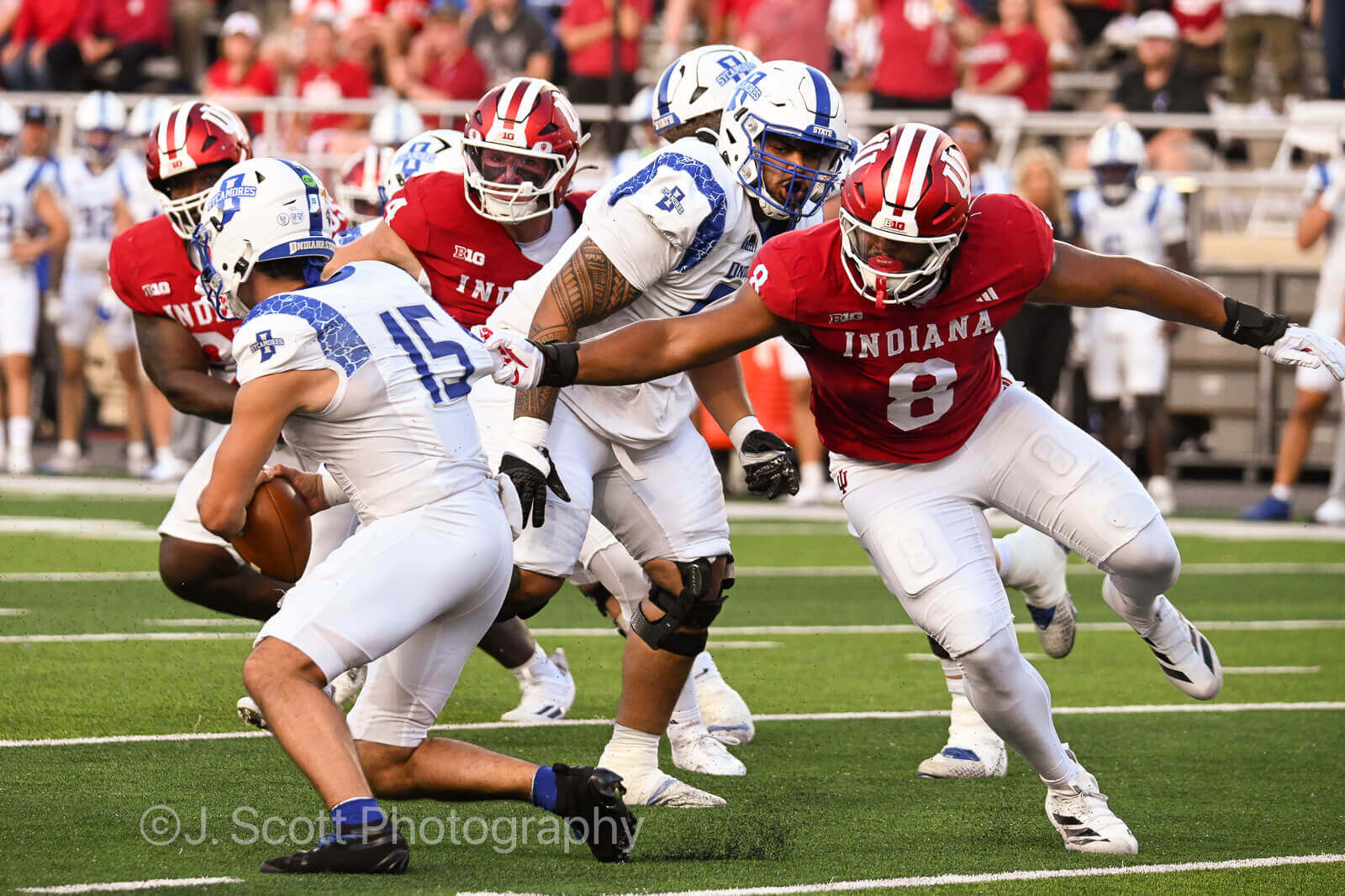 Photos from IU football vs. Indiana State football on September 12, 2025.