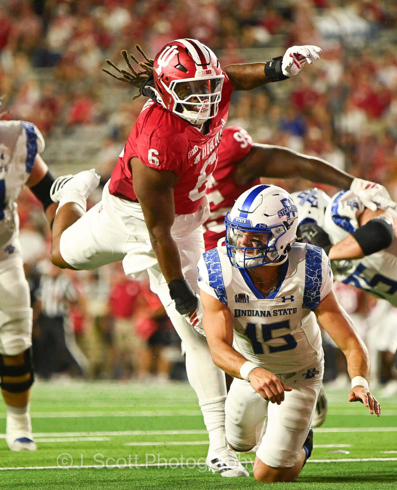 Photos from IU football vs. Indiana State football on September 12, 2025.