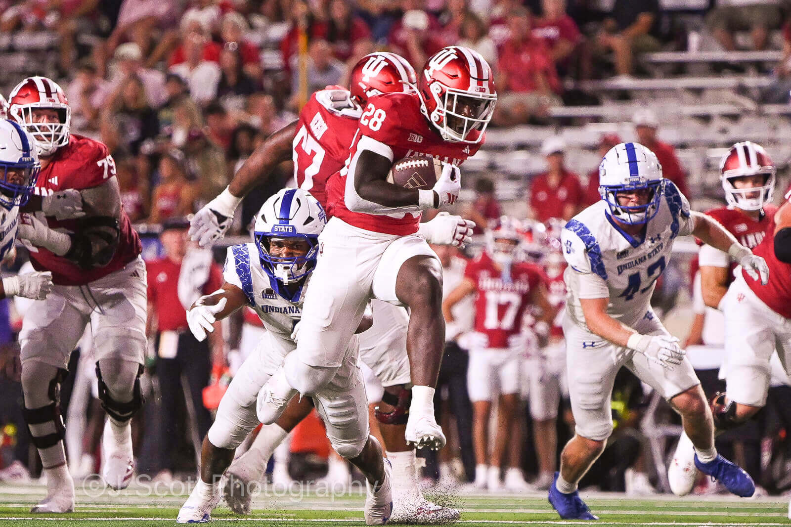 Photos from IU football vs. Indiana State football on September 12, 2025.