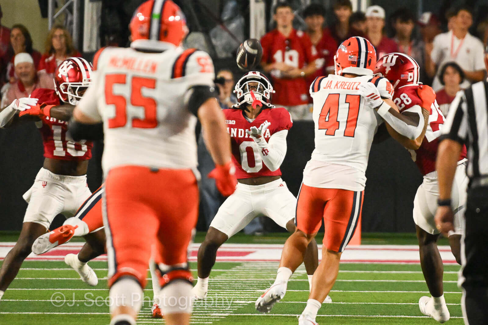 Photos of IU football vs. Illinois football at Memorial Stadium on September 20, 2025.
