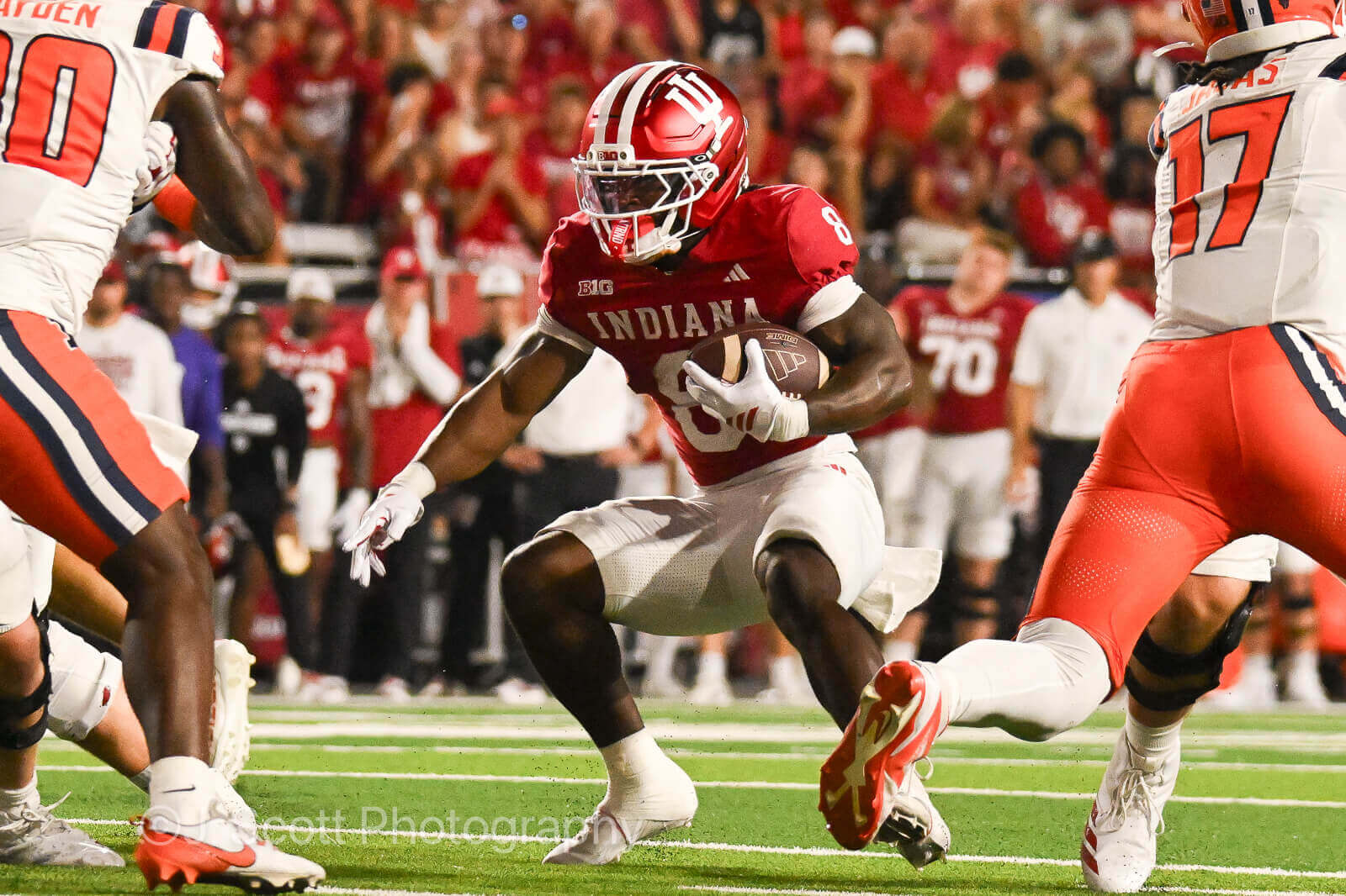 Photos of IU football vs. Illinois football at Memorial Stadium on September 20, 2025.