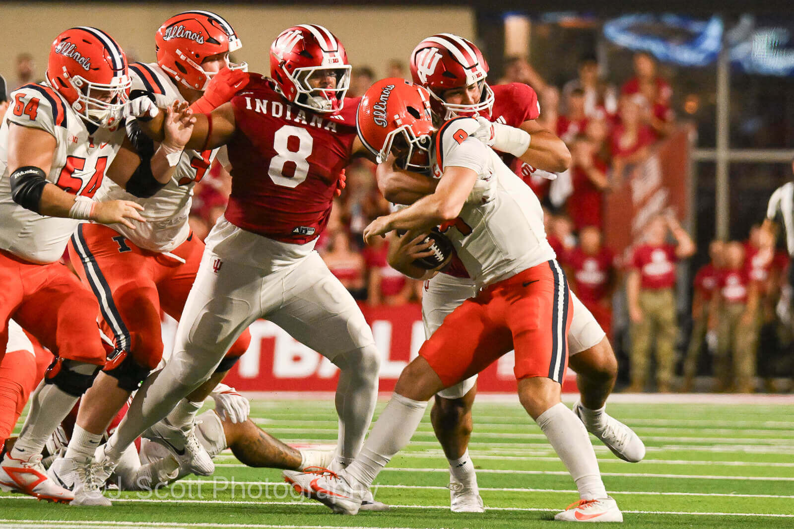 Photos of IU football vs. Illinois football at Memorial Stadium on September 20, 2025.