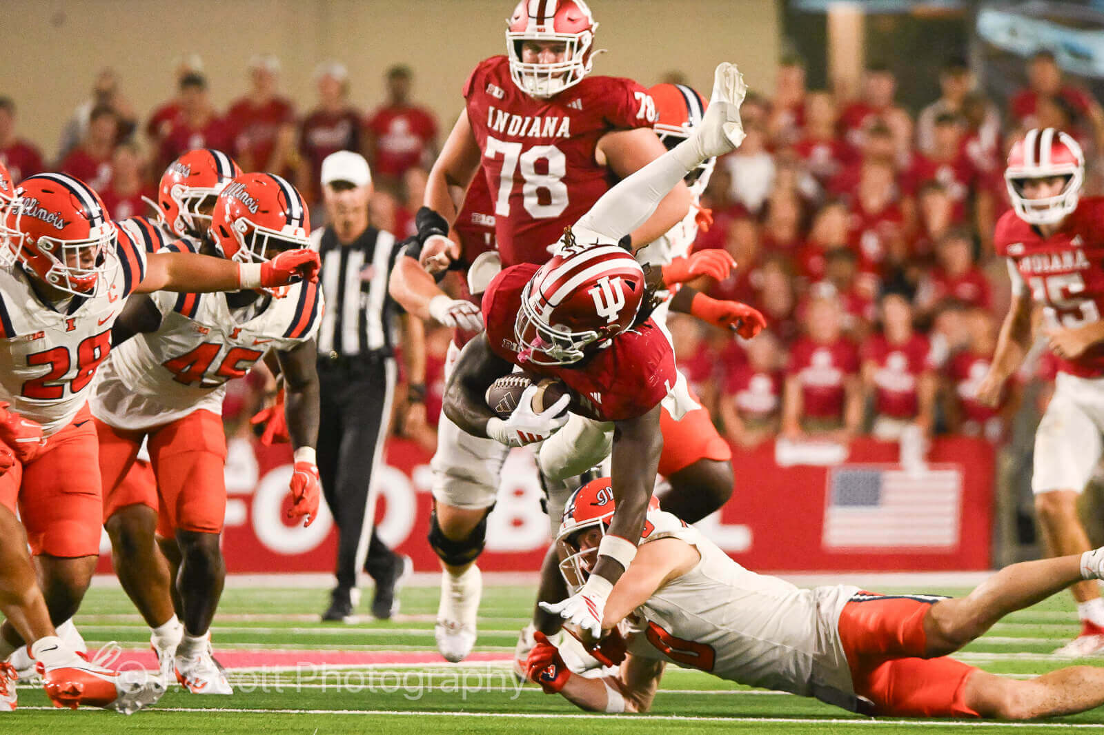 Photos of IU football vs. Illinois football at Memorial Stadium on September 20, 2025.