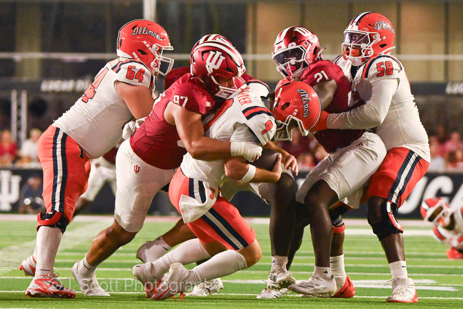 Photos of IU football vs. Illinois football at Memorial Stadium on September 20, 2025.