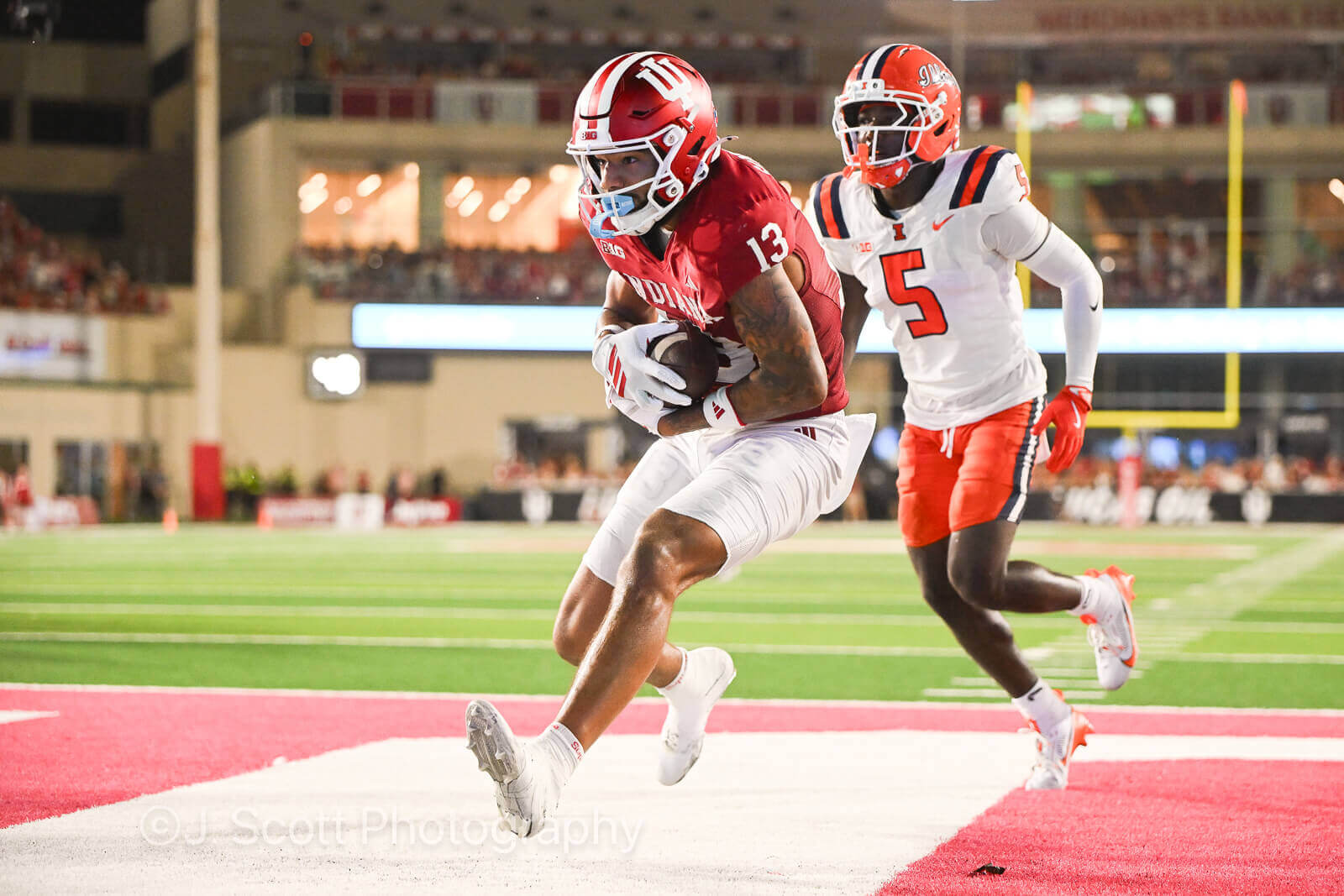 Photos of IU football vs. Illinois football at Memorial Stadium on September 20, 2025.
