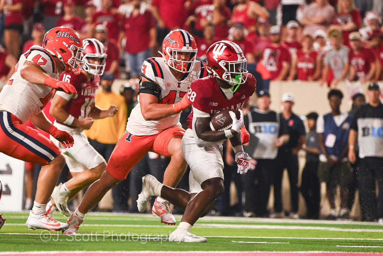 Photos of IU football vs. Illinois football at Memorial Stadium on September 20, 2025.