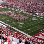 A wide angle shot of Memorial Stadium.