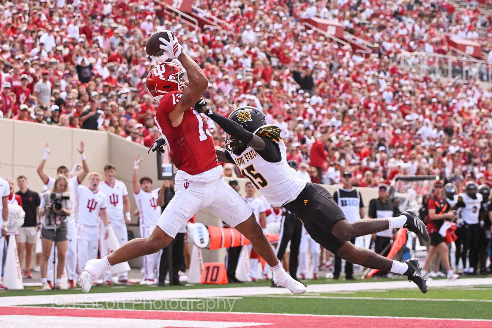 Photos of IU football vs. Kennesaw State at Memorial Stadium.