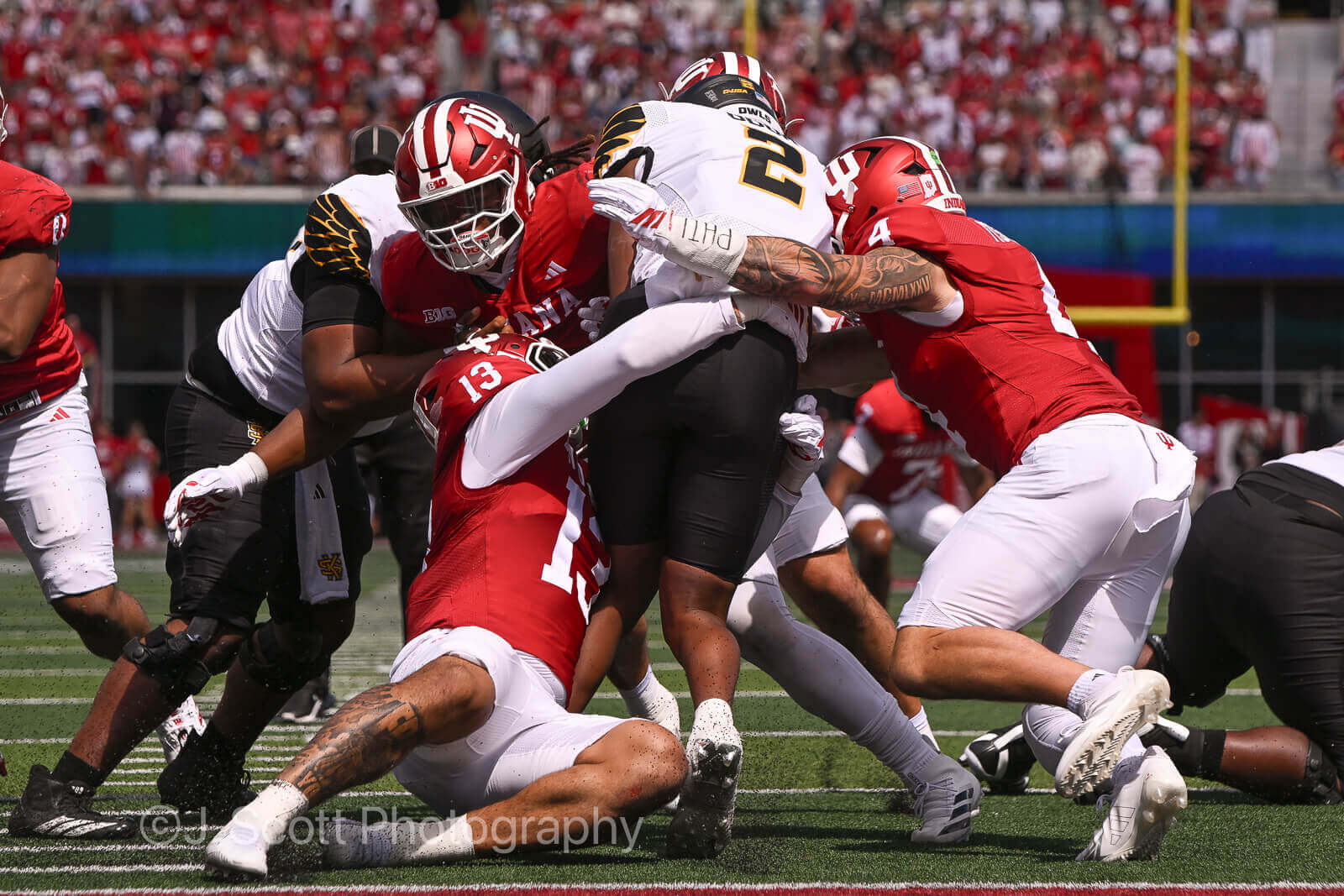 Photos of IU football vs. Kennesaw State at Memorial Stadium.