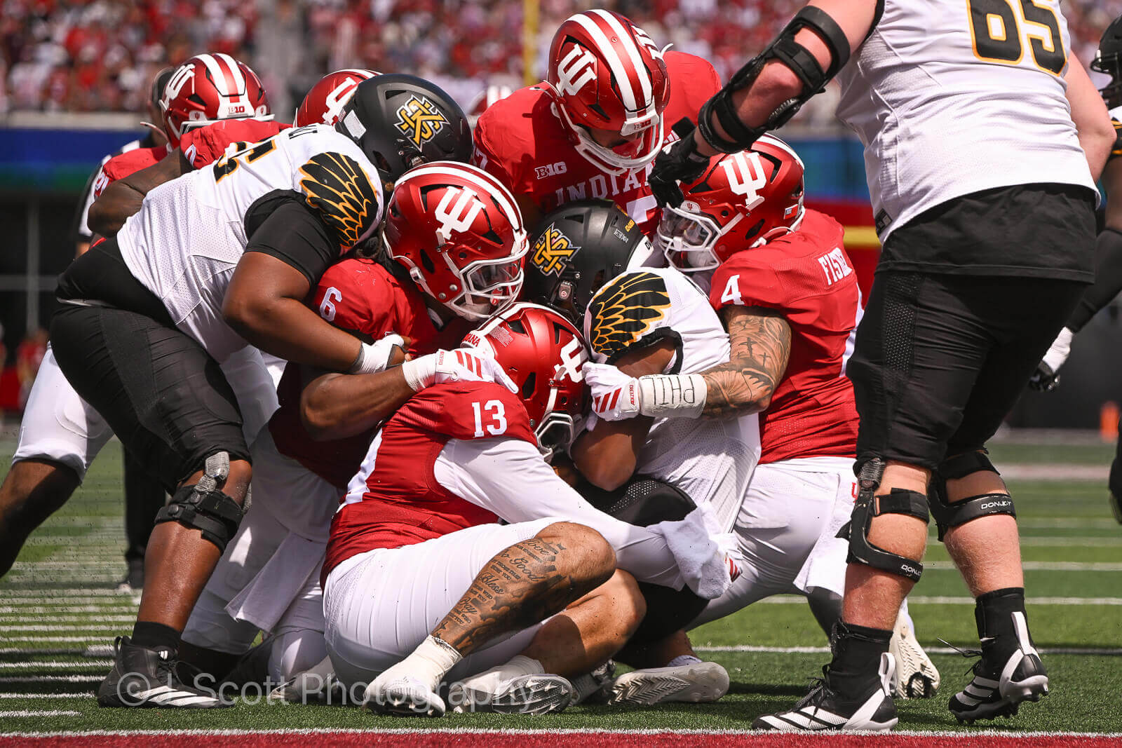Photos of IU football vs. Kennesaw State at Memorial Stadium.