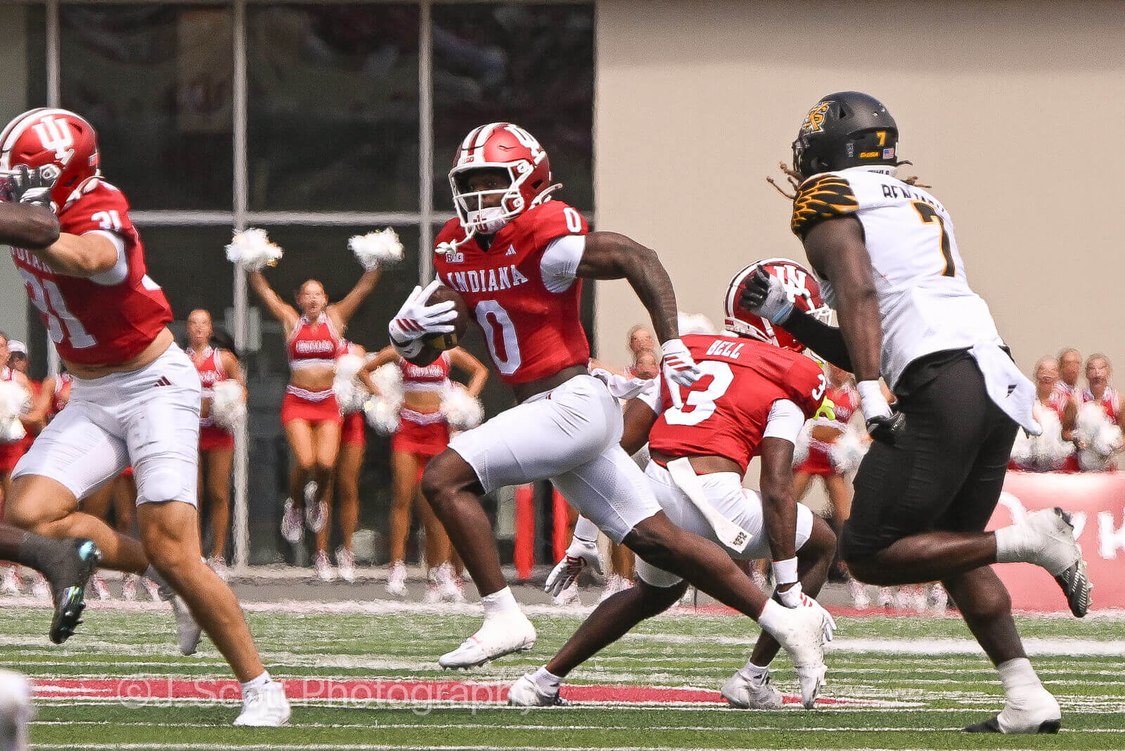 Photos of IU football vs. Kennesaw State at Memorial Stadium.
