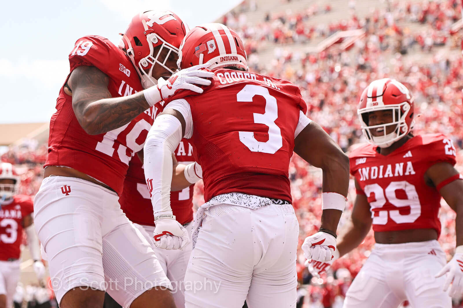 Photos of IU football vs. Kennesaw State at Memorial Stadium.