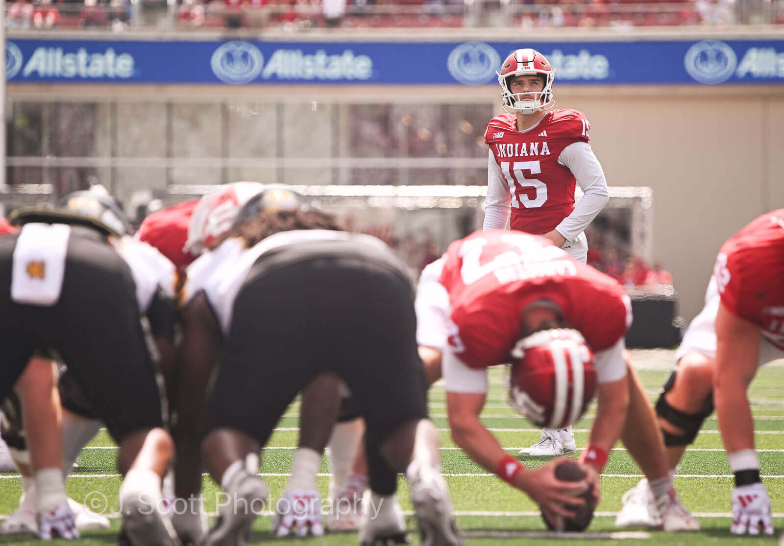 Photos of IU football vs. Kennesaw State at Memorial Stadium.