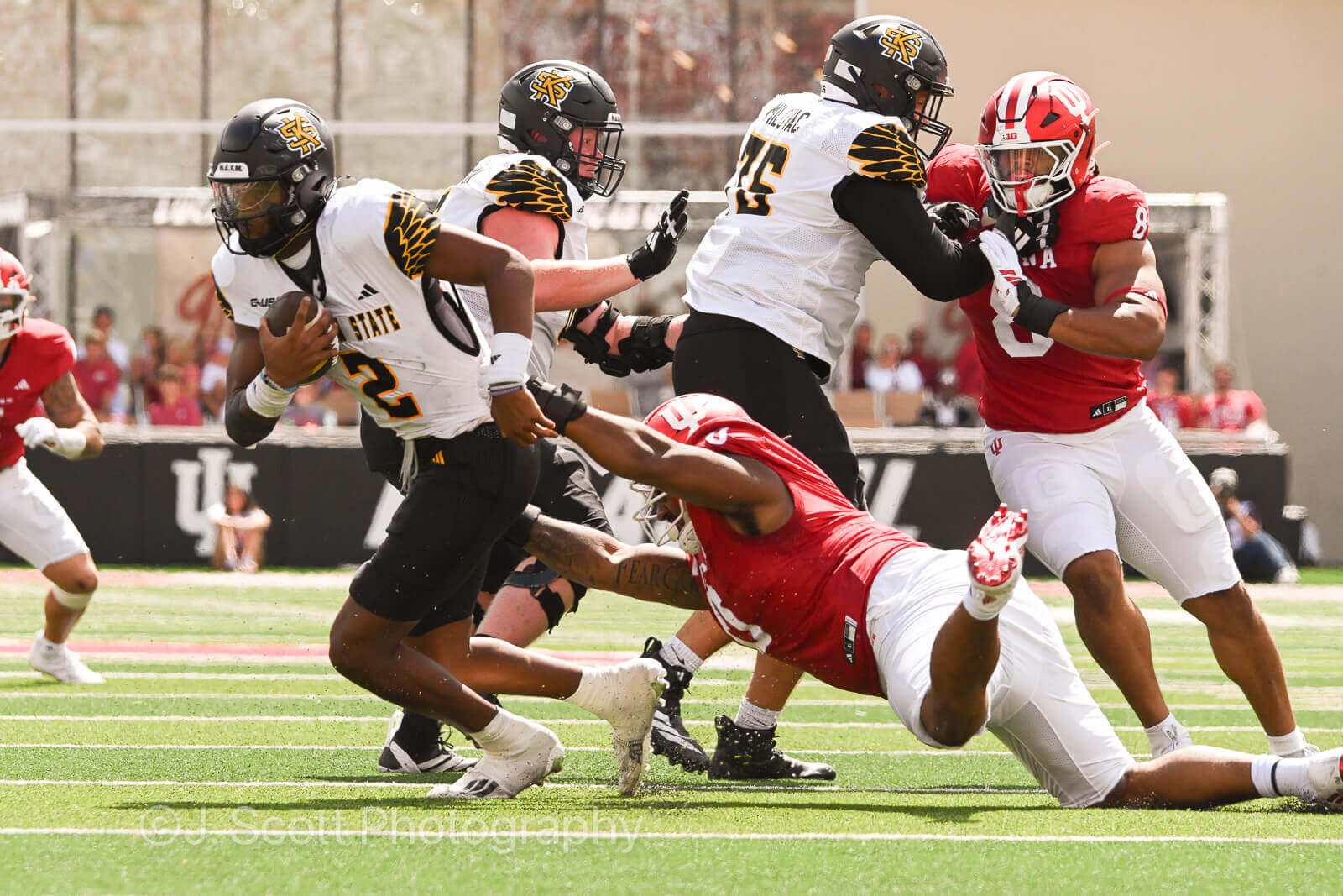 Photos of IU football vs. Kennesaw State at Memorial Stadium.