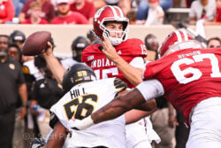Photos of IU football vs. Kennesaw State at Memorial Stadium.