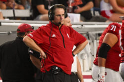 IU coach Curt Cignetti stands on the sidelines.