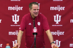 Curt Cignetti addresses the media.