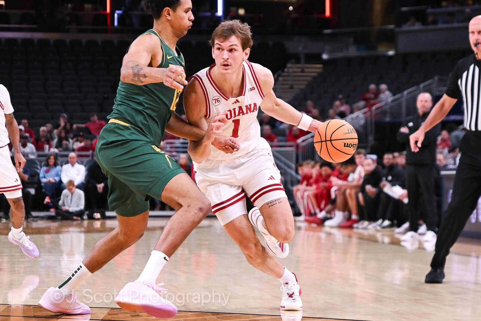 Photos of IU basketball vs. Baylor at Gainbridge Fieldhouse on October 26, 2025.