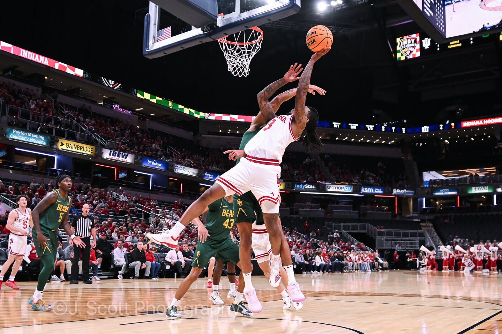 Photos of IU basketball vs. Baylor at Gainbridge Fieldhouse on October 26, 2025.