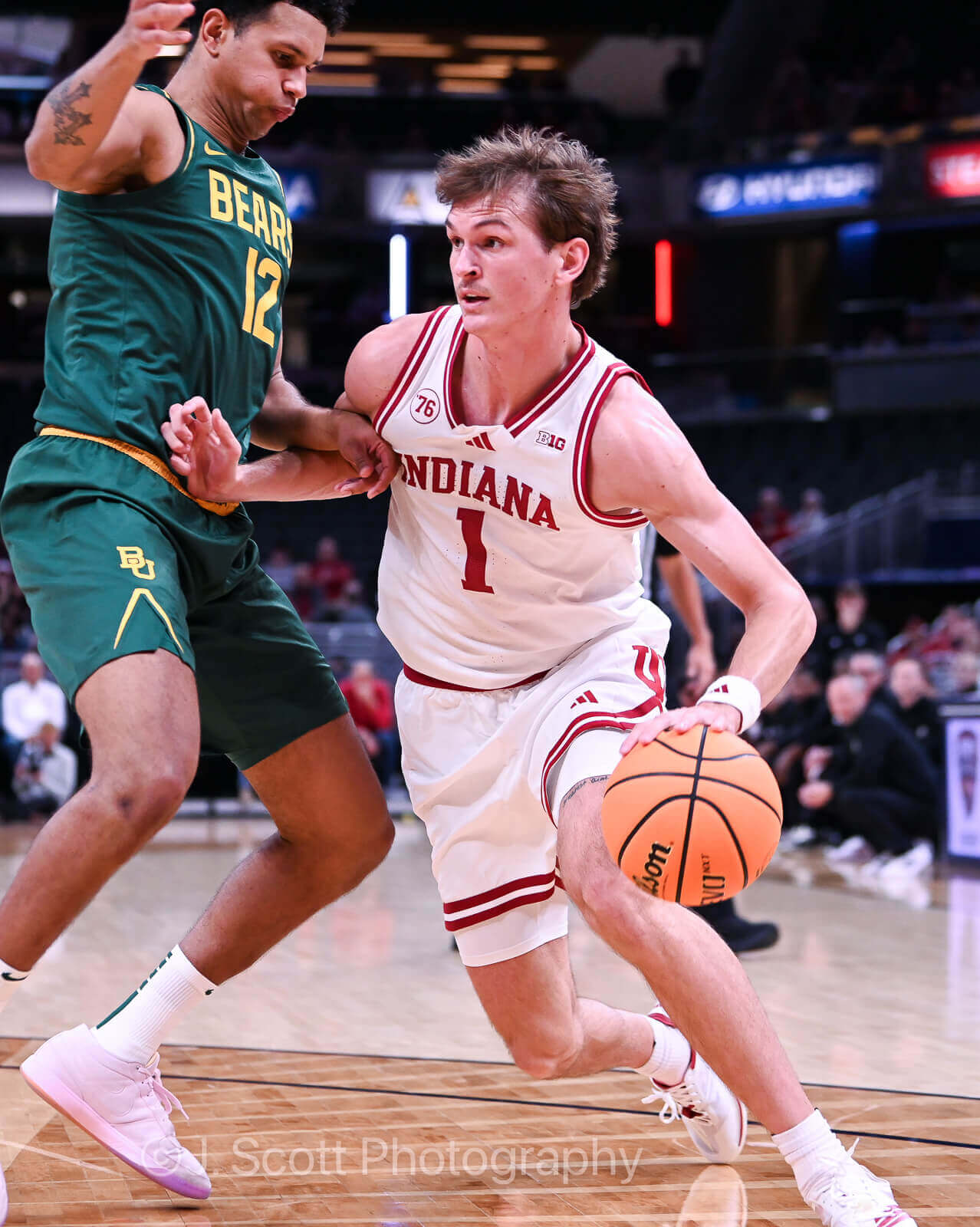 Photos of IU basketball vs. Baylor at Gainbridge Fieldhouse on October 26, 2025.