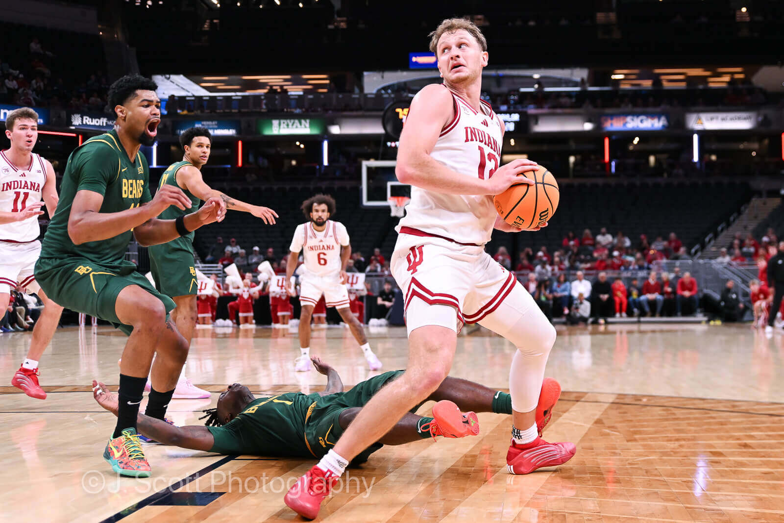 Photos of IU basketball vs. Baylor at Gainbridge Fieldhouse on October 26, 2025.