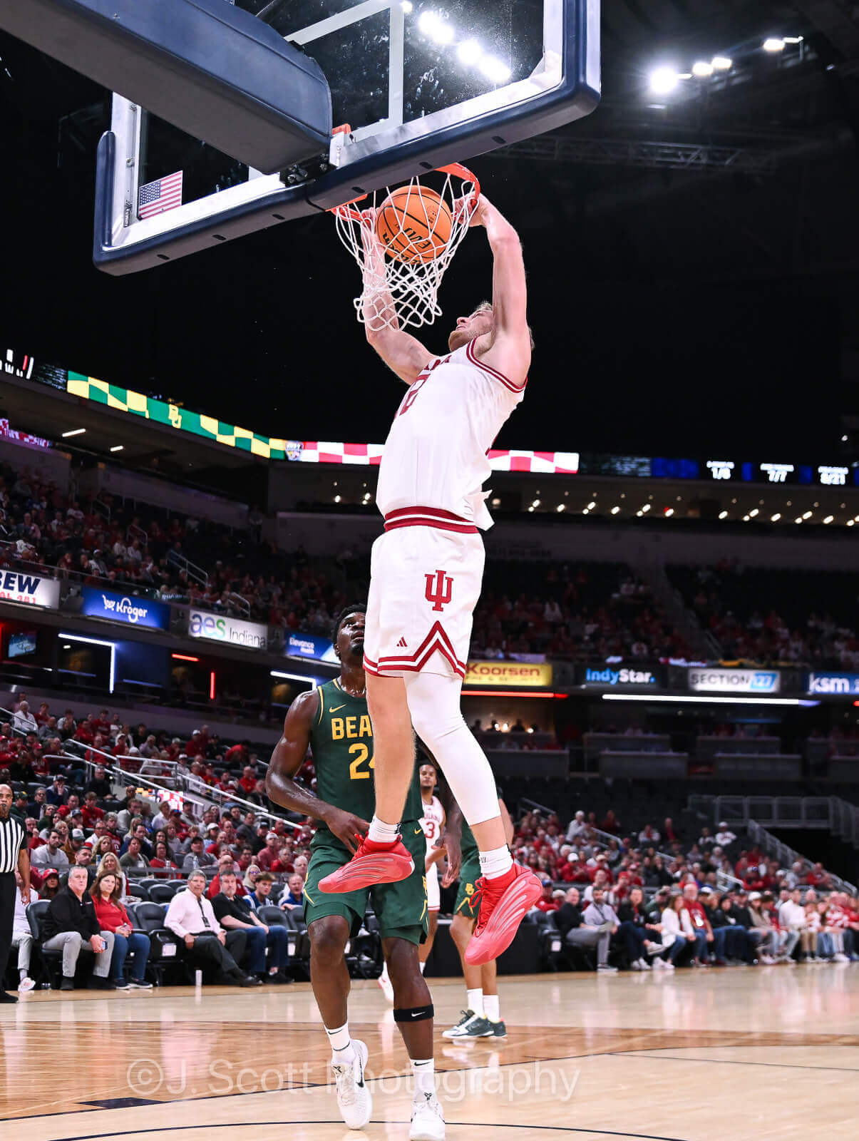 Photos of IU basketball vs. Baylor at Gainbridge Fieldhouse on October 26, 2025.