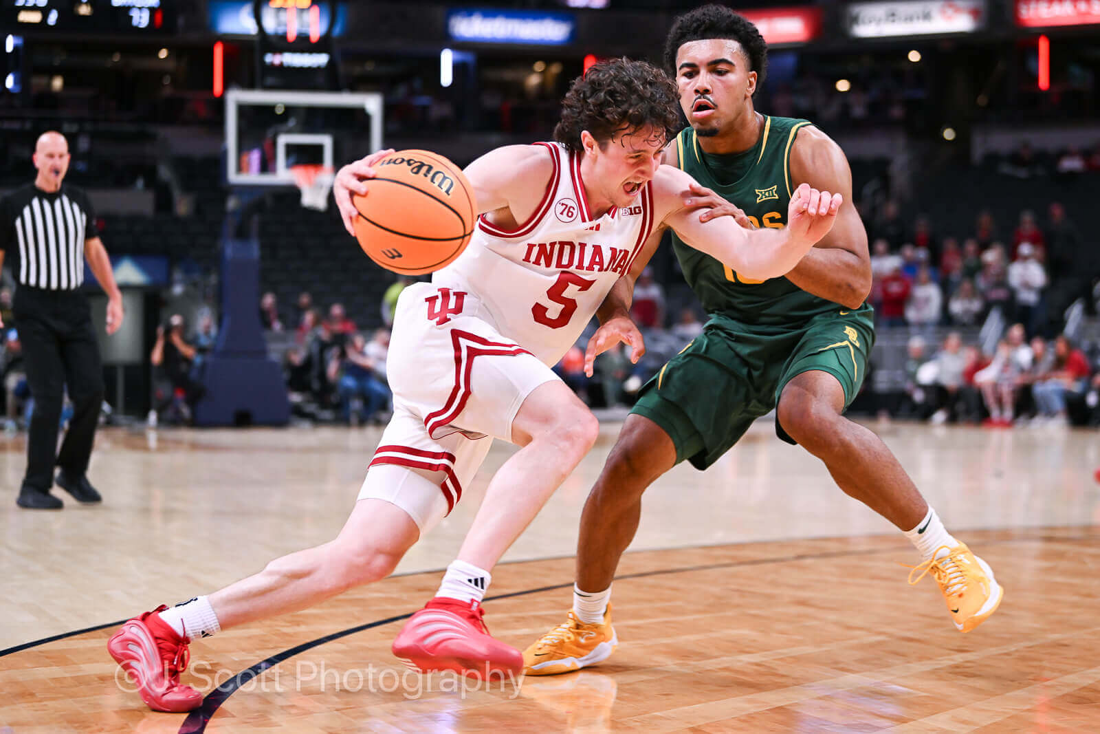 Photos of IU basketball vs. Baylor at Gainbridge Fieldhouse on October 26, 2025.