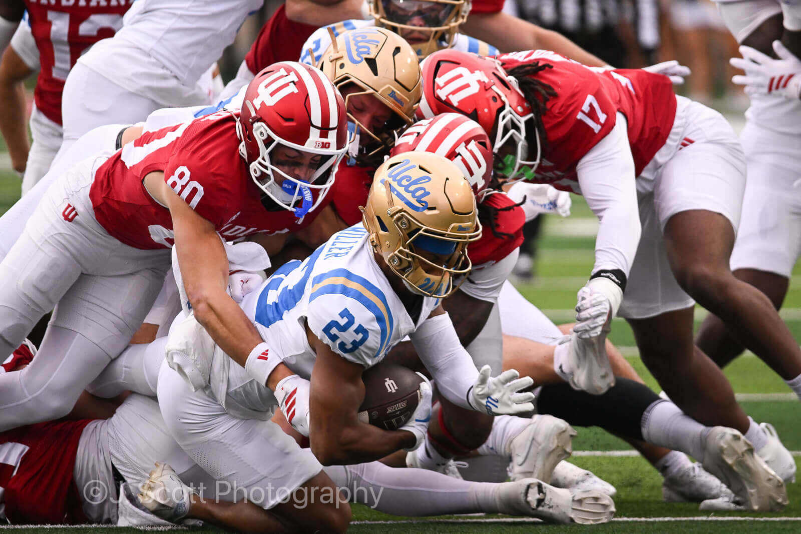 Photos of IU football vs. UCLA football at Memorial Stadium on October 25, 2025.