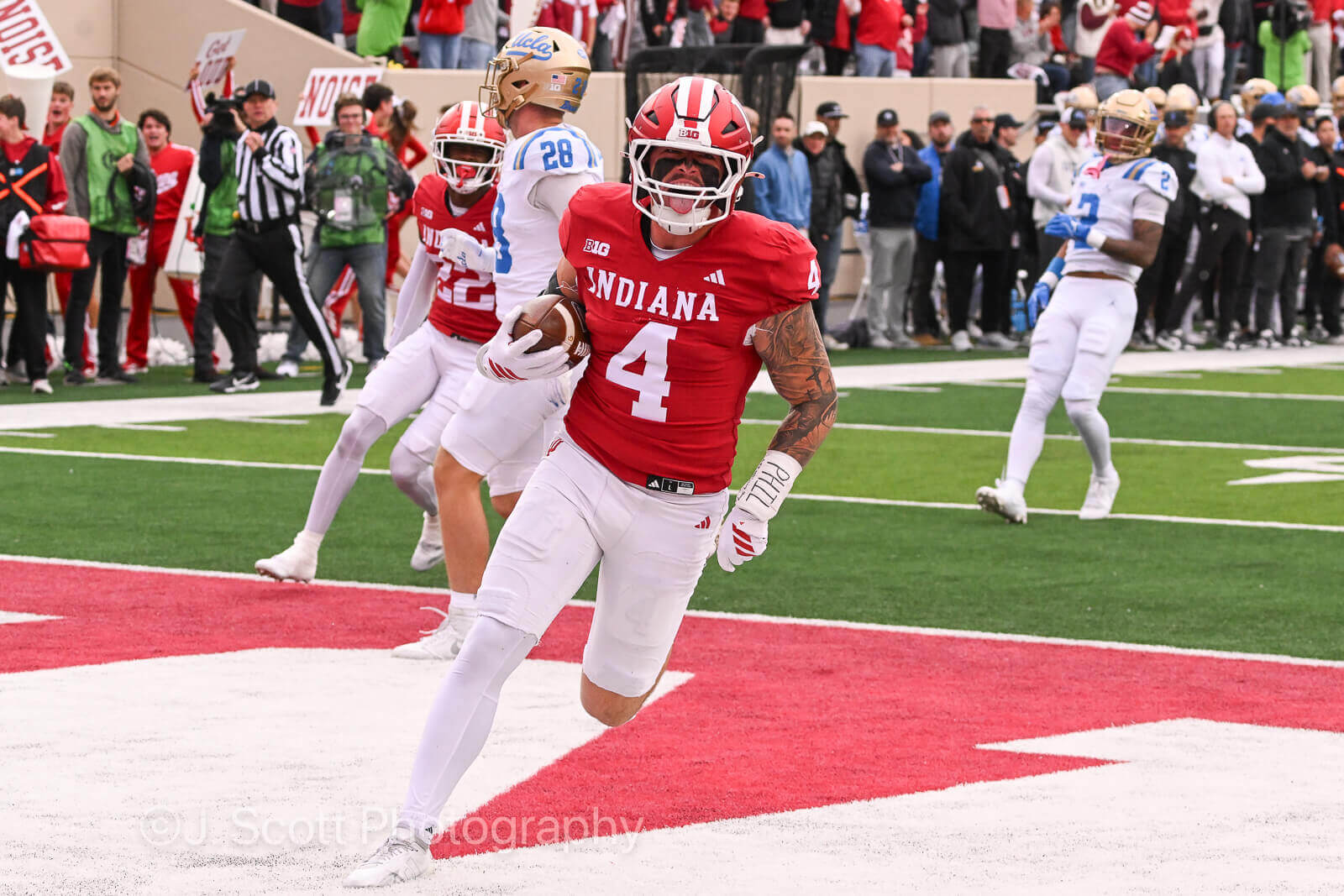 Photos of IU football vs. UCLA football at Memorial Stadium on October 25, 2025.