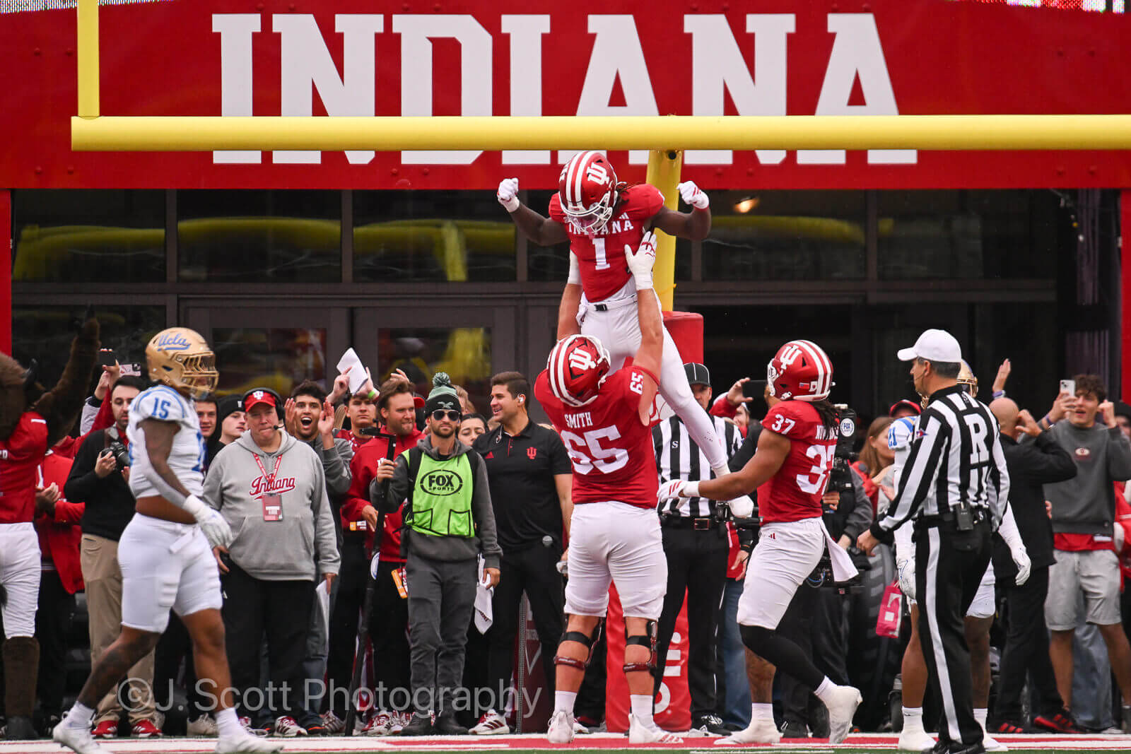 Photos of IU football vs. UCLA football at Memorial Stadium on October 25, 2025.
