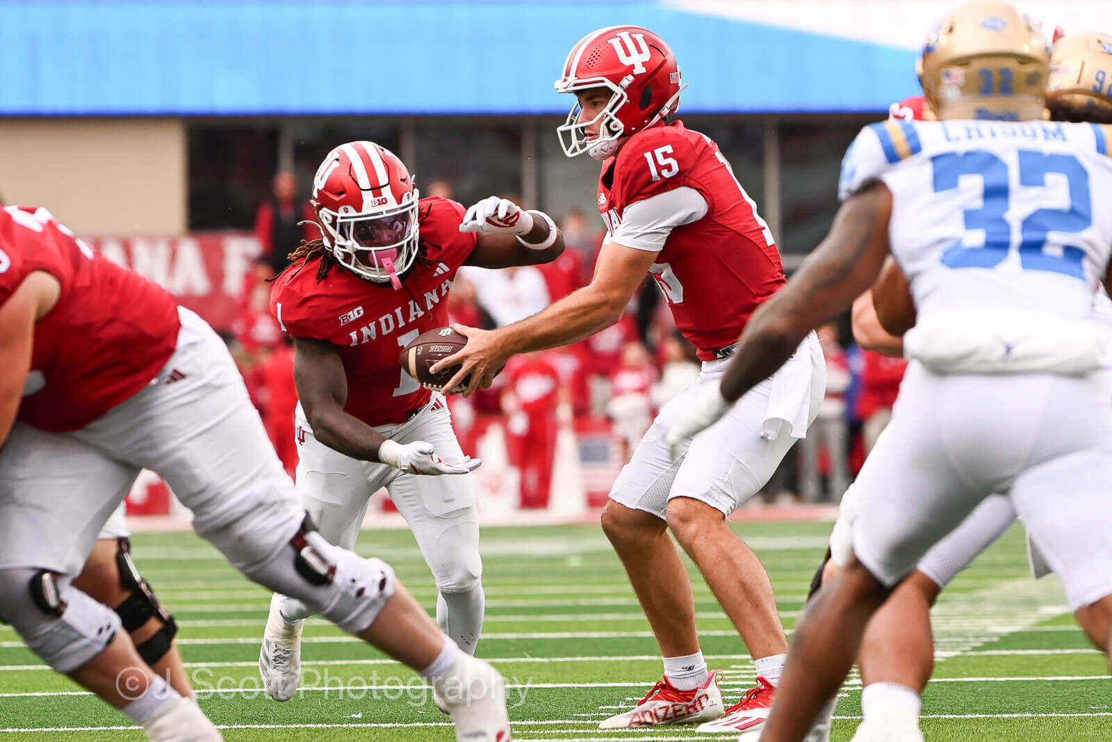 Photos of IU football vs. UCLA football at Memorial Stadium on October 25, 2025.