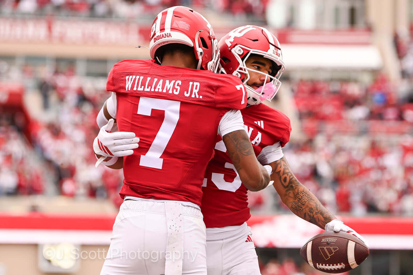 Photos of IU football vs. UCLA football at Memorial Stadium on October 25, 2025.