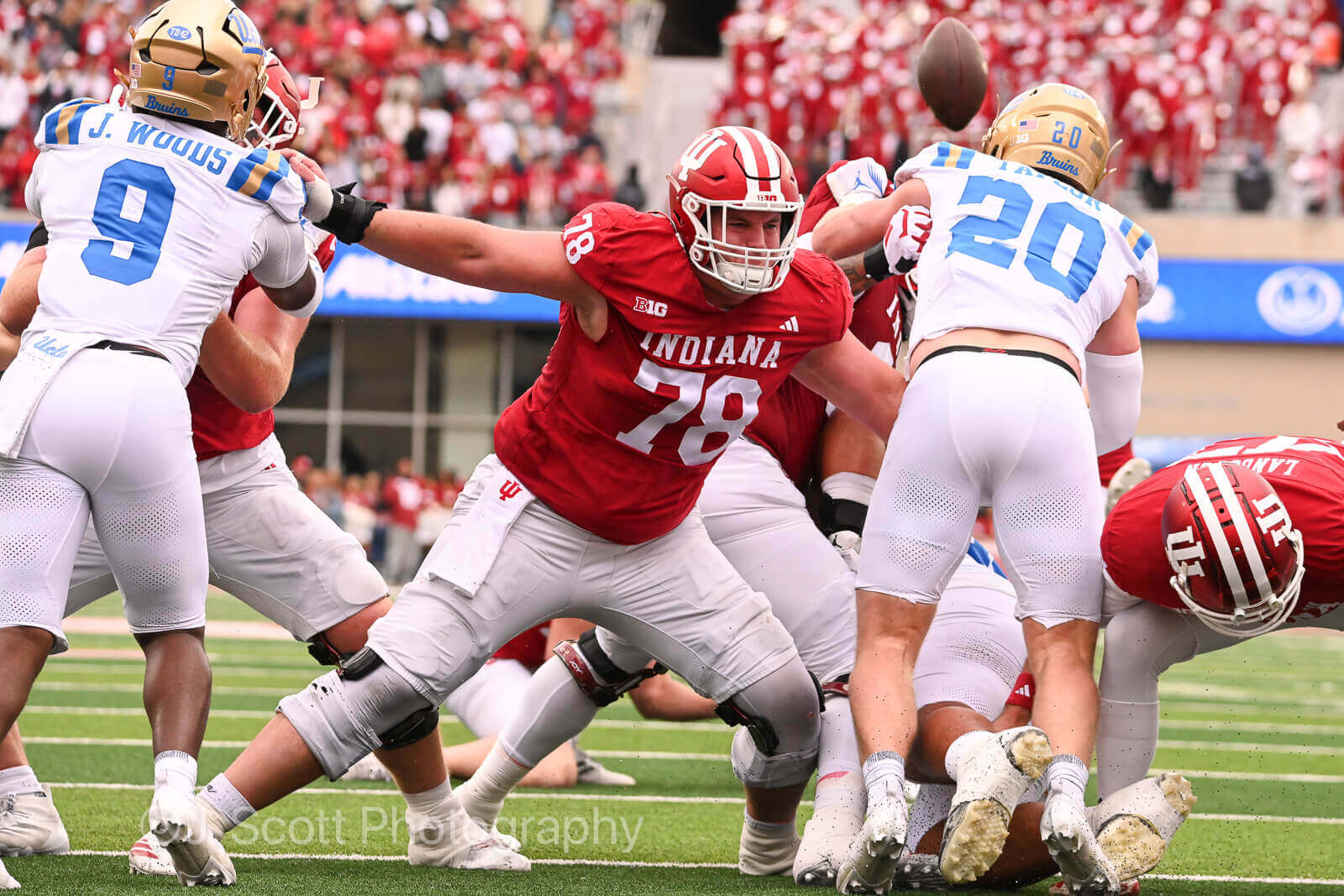 Photos of IU football vs. UCLA football at Memorial Stadium on October 25, 2025.