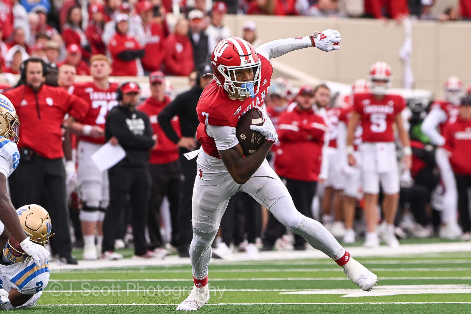 Photos of IU football vs. UCLA football at Memorial Stadium on October 25, 2025.