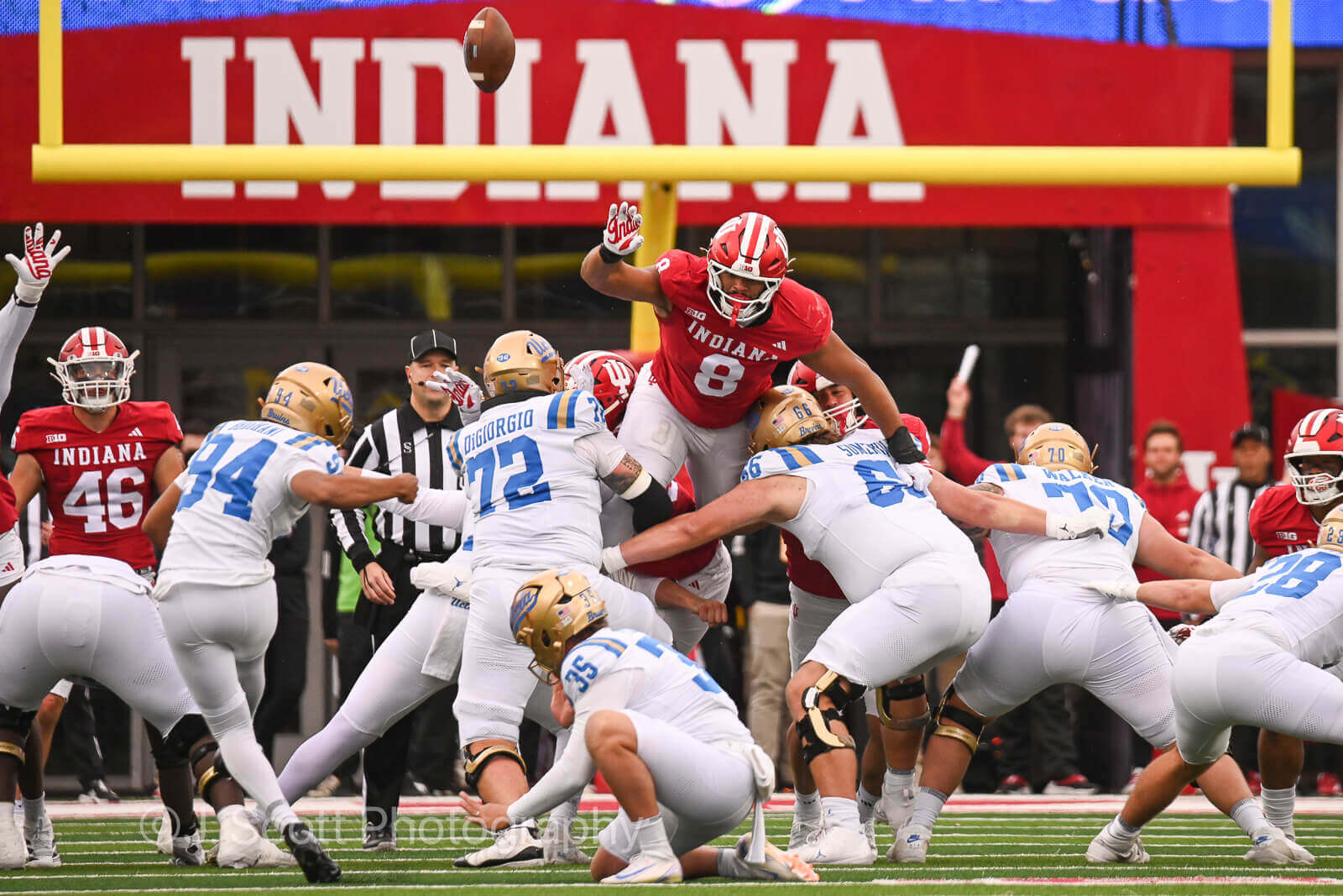 Photos of IU football vs. UCLA football at Memorial Stadium on October 25, 2025.