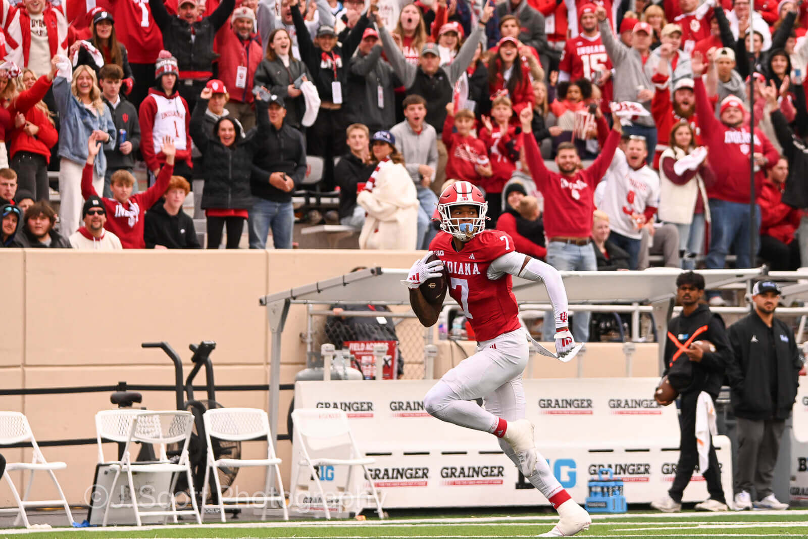 Photos of IU football vs. UCLA football at Memorial Stadium on October 25, 2025.